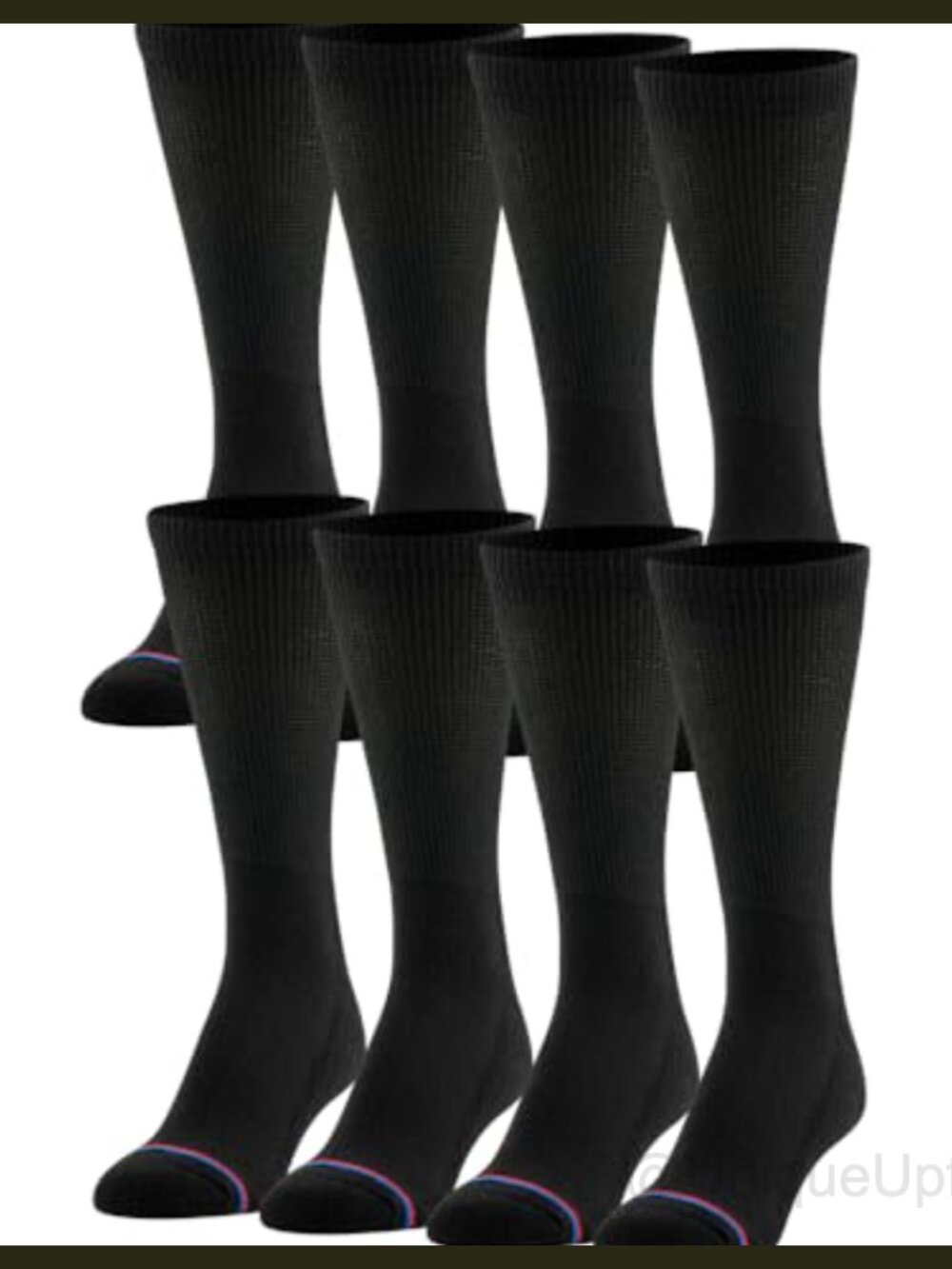 8 Pack Diabetic Crew Socks Non-Binding Cushioned Coolmax